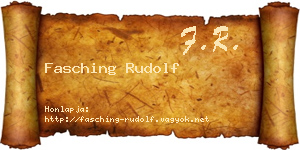 Fasching Rudolf névjegykártya